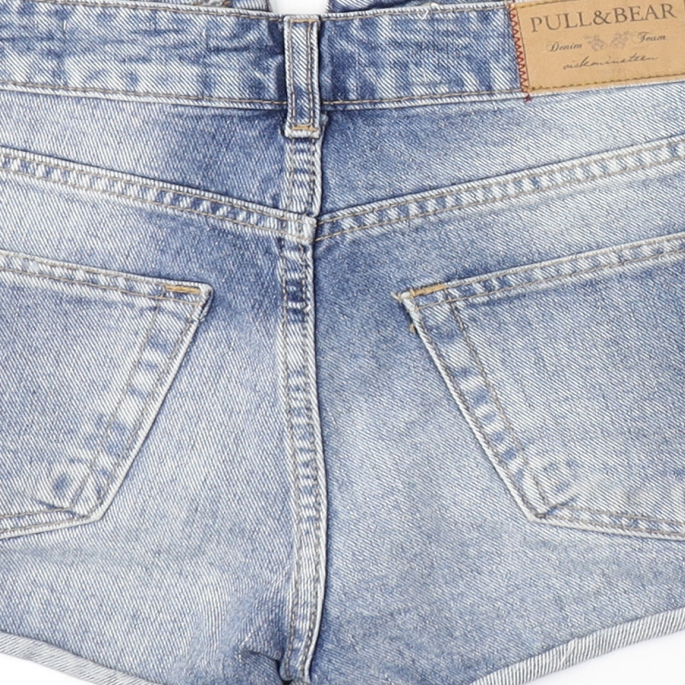 Pull&Bear Womens Blue Cut-Off Shorts Size 8