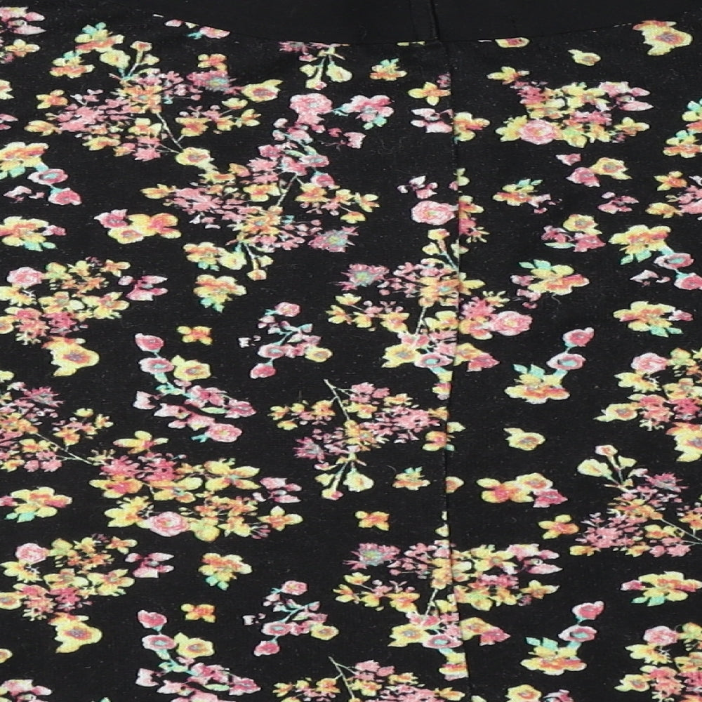 Atmosphere Womens Black Floral  A-Line Skirt Size 10