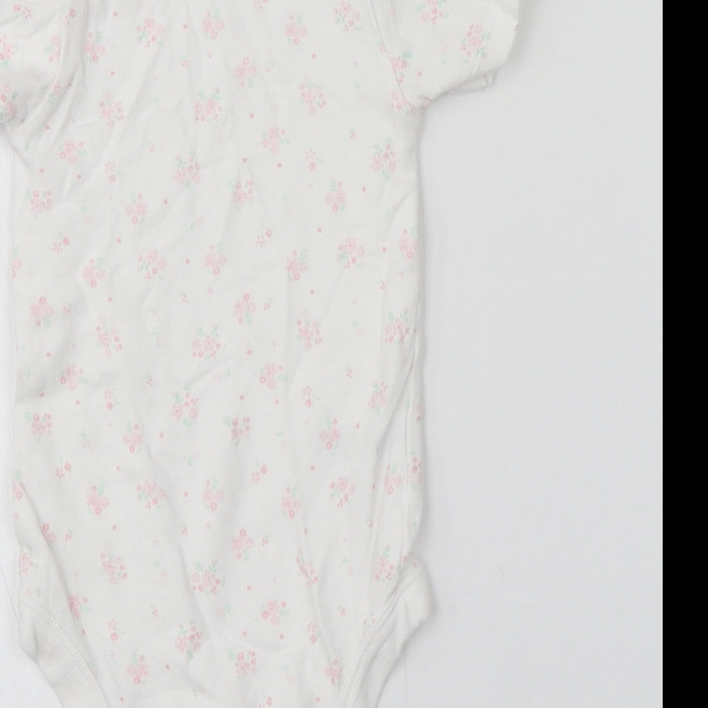 TU Baby White Floral Babygrow One-Piece Size 12-18 Months