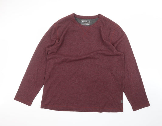 Additional front view of Eddie Bauer women’s purple jumper, size XL