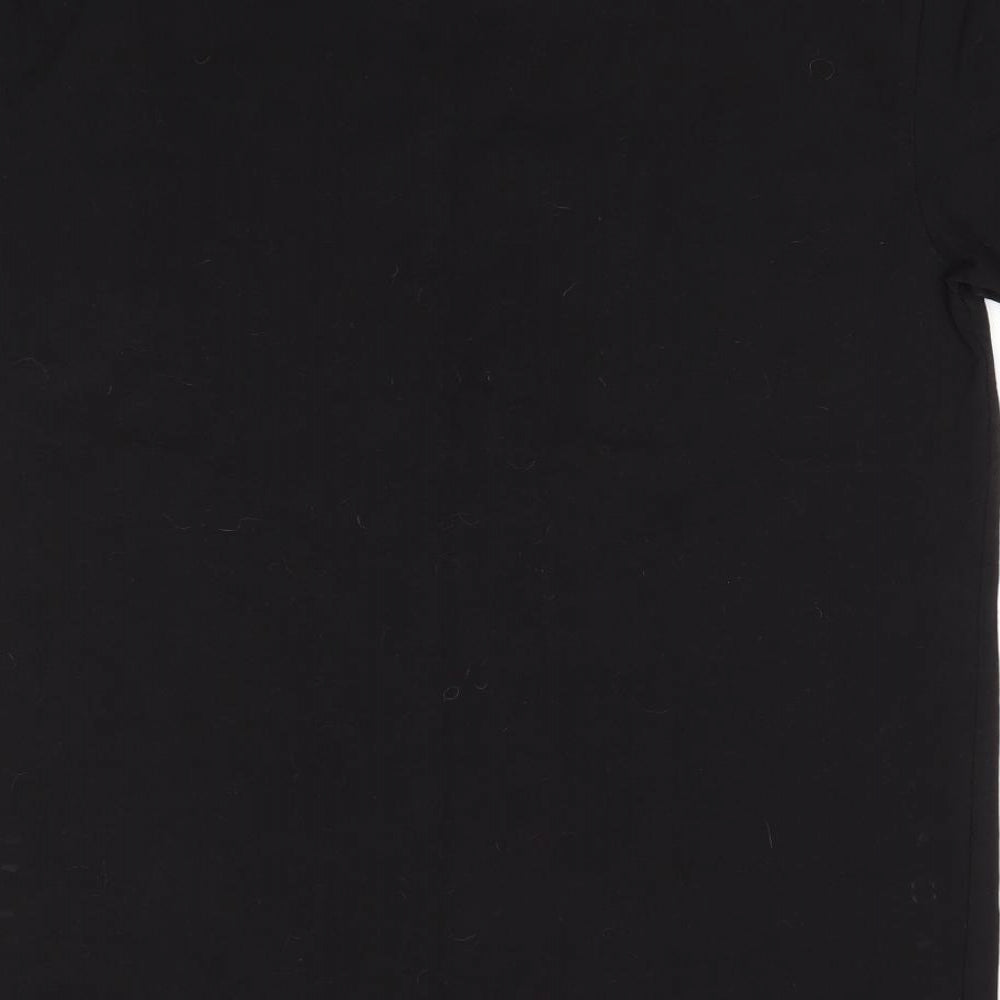 Brand and care label for The Couture Club men’s black t-shirt