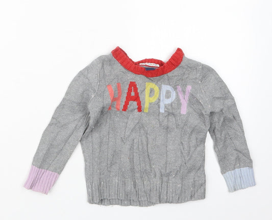 Gap Girls Grey Knit Pullover Jumper Size 18-24 Months