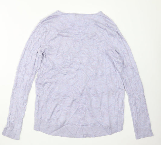 Womens UK Size 14 M&Co Purple Pullover Jumper