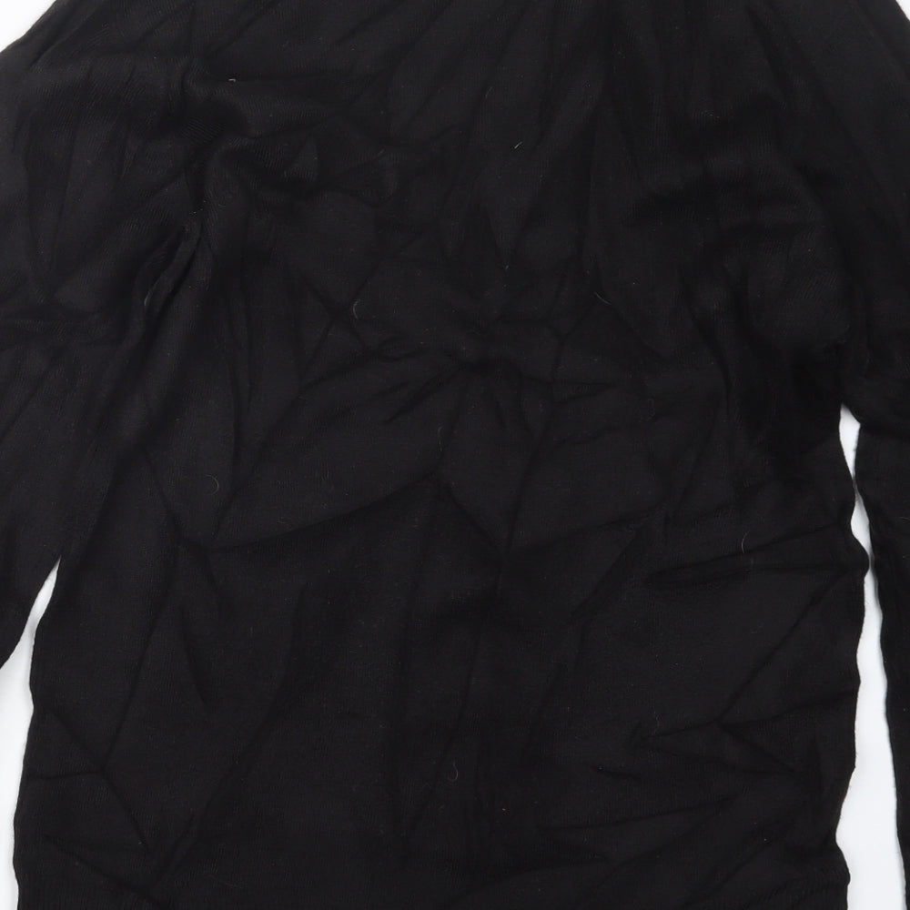 Peacocks Mens Black Knit Pullover Jumper Size M