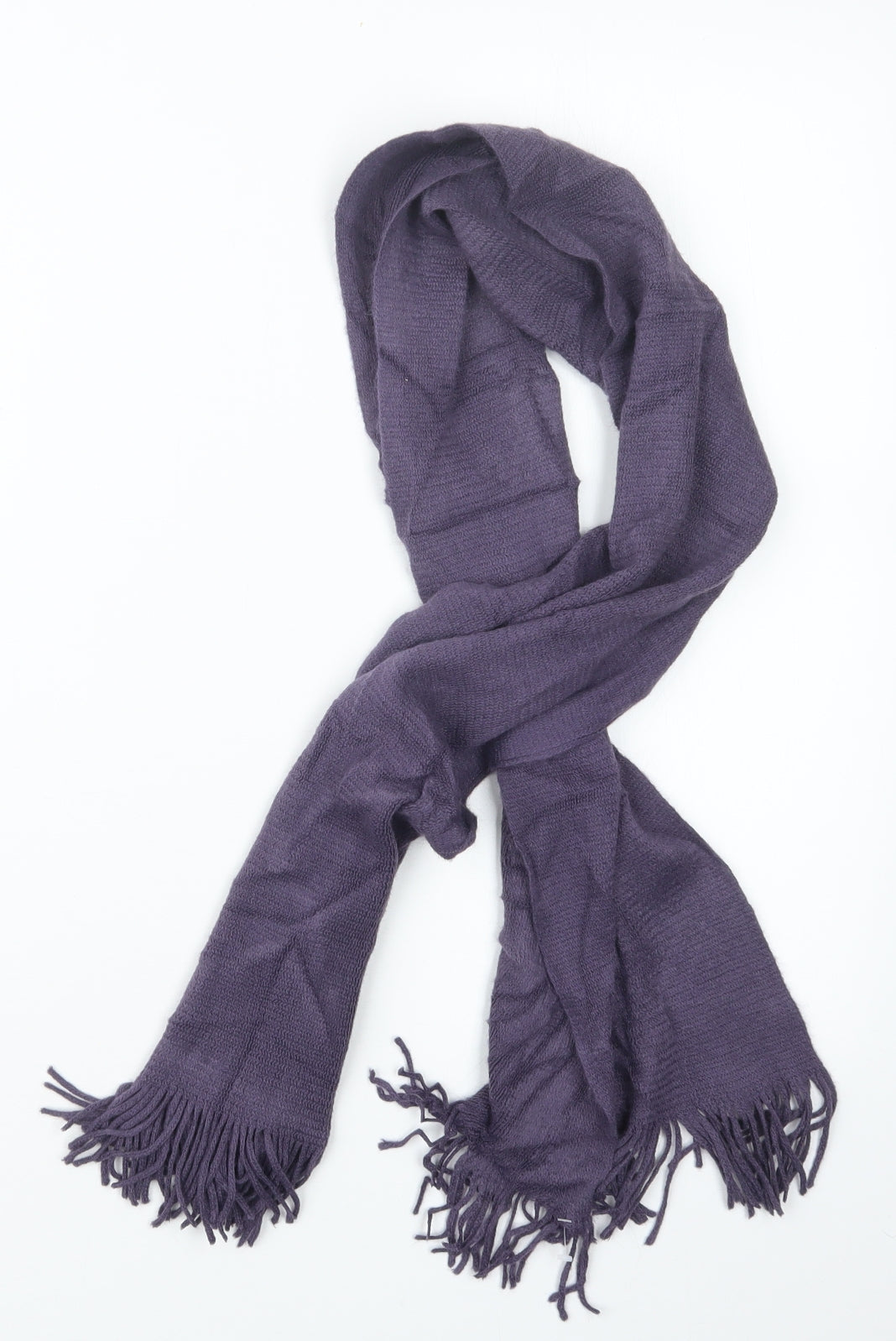 Preworn Womens Purple Knit Scarf