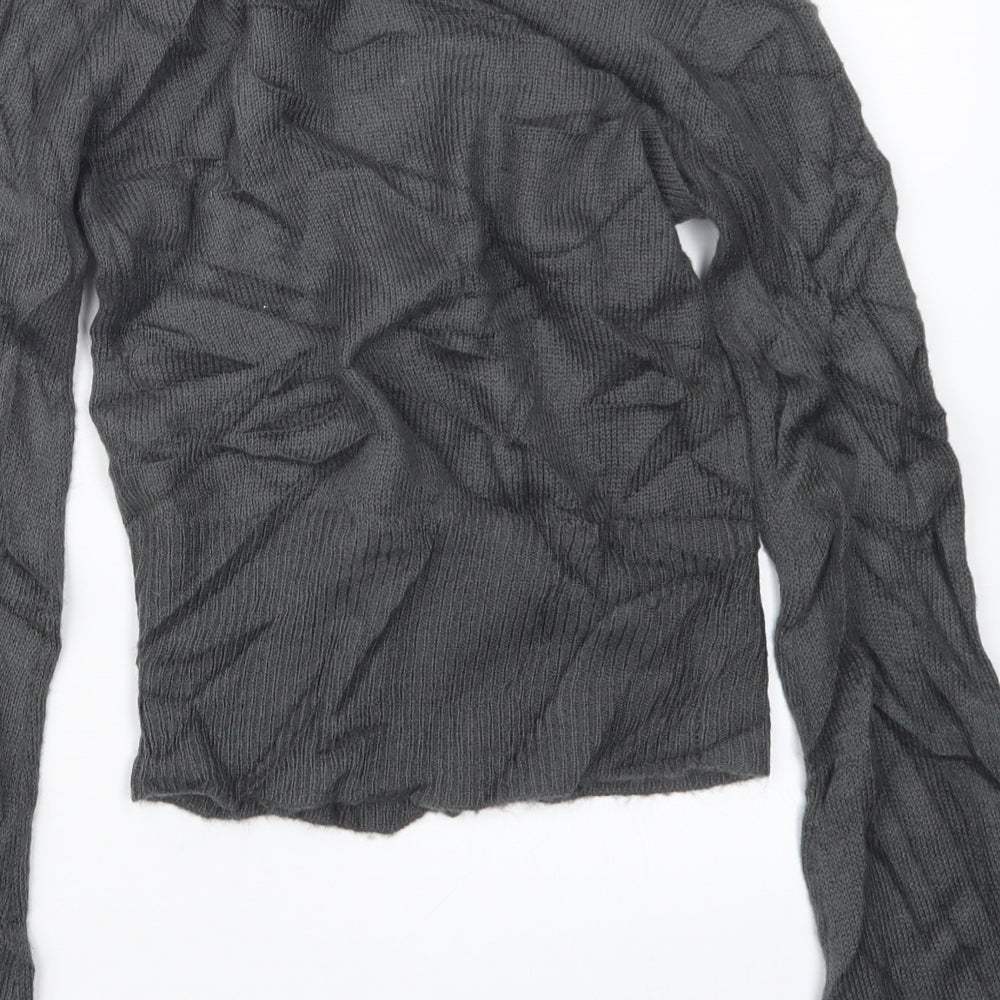 Womens UK Size 6 New Look Grey Cardigan Jumper