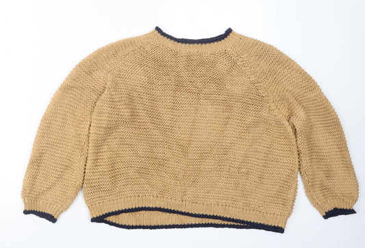 Womens UK Size L Preworn Beige Pullover Jumper