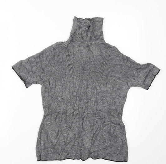 Womens UK Size M Preworn Grey Basic T-Shirt