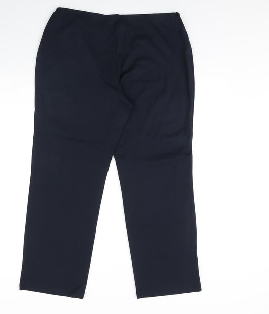 Womens UK Size 16 M&S Regular Fit Blue Trousers