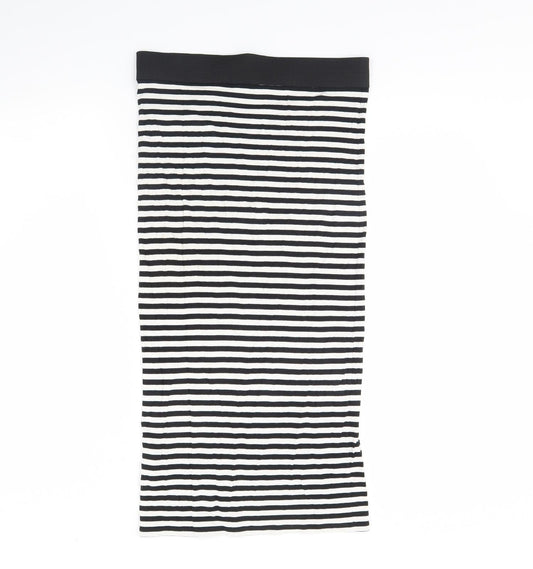 Miss Selfridge Womens White Striped Flare Skirt Size 10