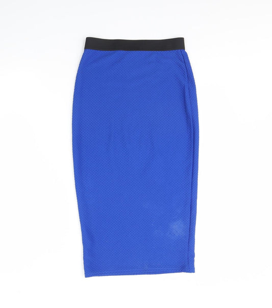 Womens UK Size 10 Internacionale Blue Straight & Pencil Skirt