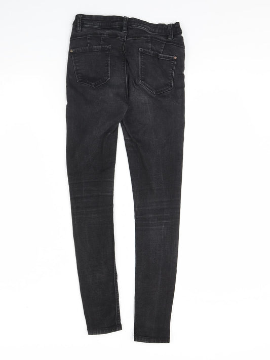 Denim & Co. Womens Black Denim Skinny Jeans Size 10 L28 in