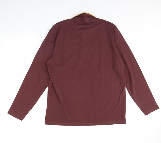 Easy Mens Red Henley Jumper Size XL