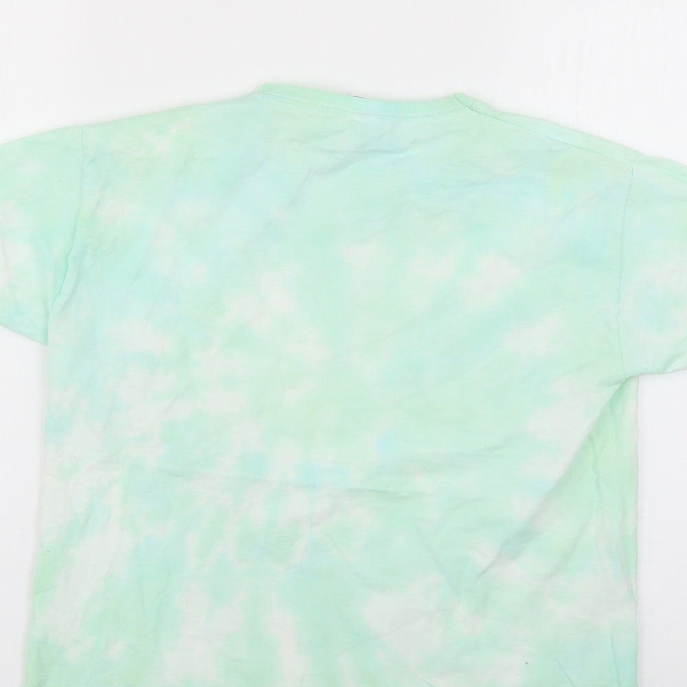Fruit of the Loom Boys Green Geometric Basic T-Shirt Size 10-11 Years