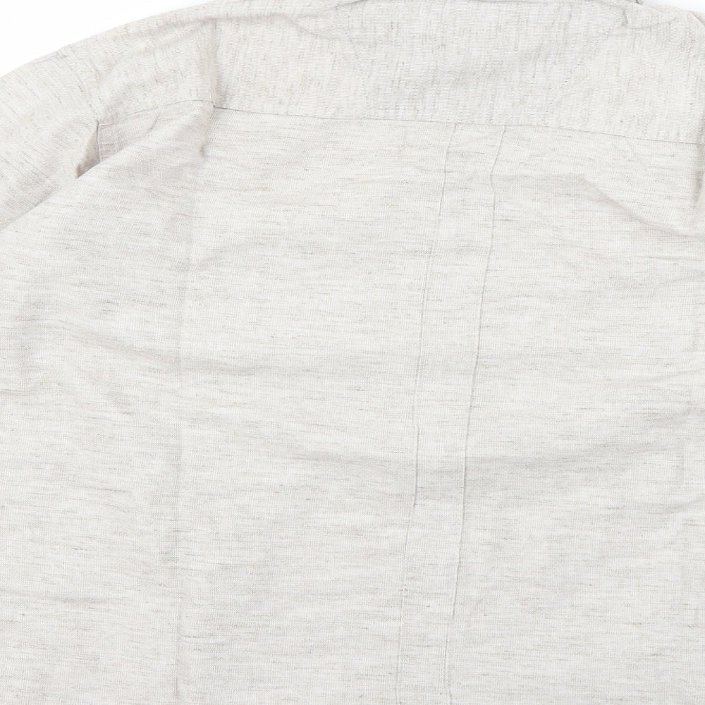 wassup dude Mens Beige Button-Up Size XL