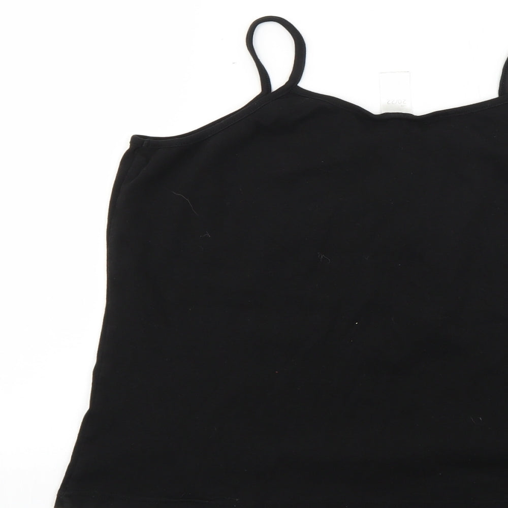 Womens UK Size 20 Preworn Black Basic Tank