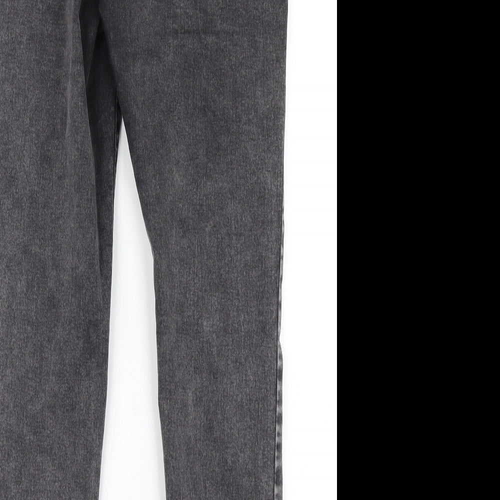Brand and care label for Denim Co women’s grey denim skinny jeans, size UK 14, 26-inch leg