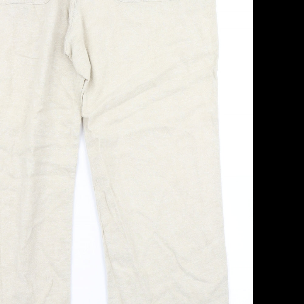 TU Womens Beige Cargo Trousers Size 14 L25 in