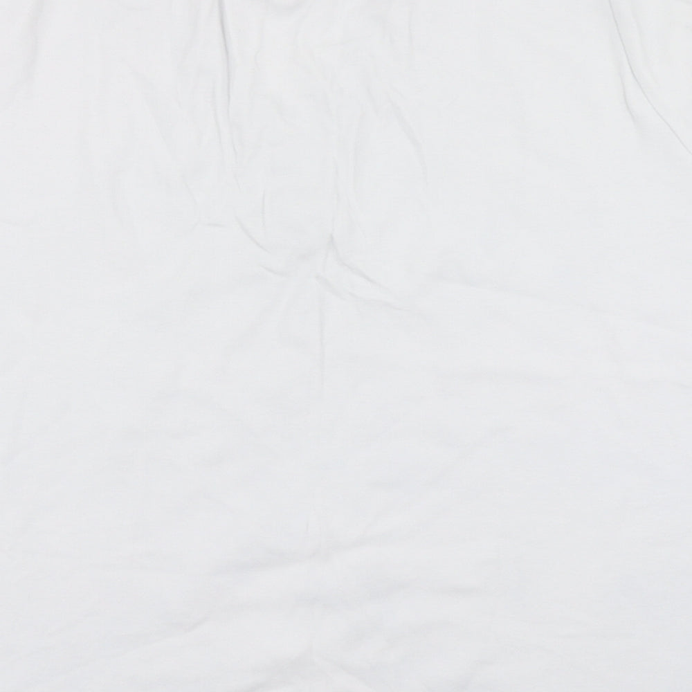 EWM Womens White Basic T-Shirt Size L