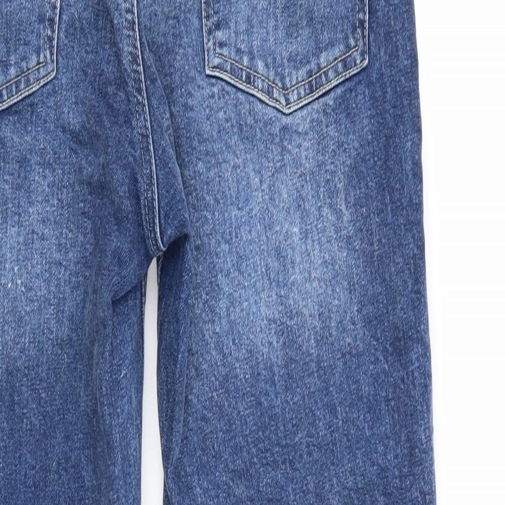 Brand and care label for Dorothy Perkins women’s blue skinny jeans, size UK 10, 29-inch leg