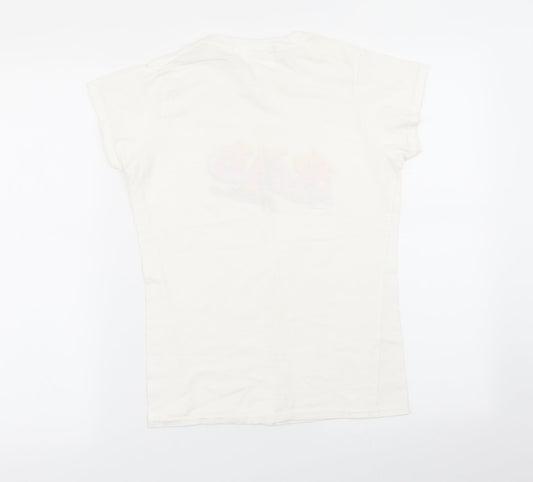 Womens UK Size S Missguided White Basic T-Shirt