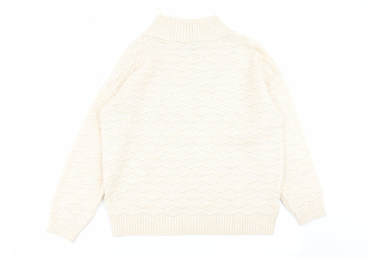 Womens UK Size M NEXT Beige Pullover Jumper