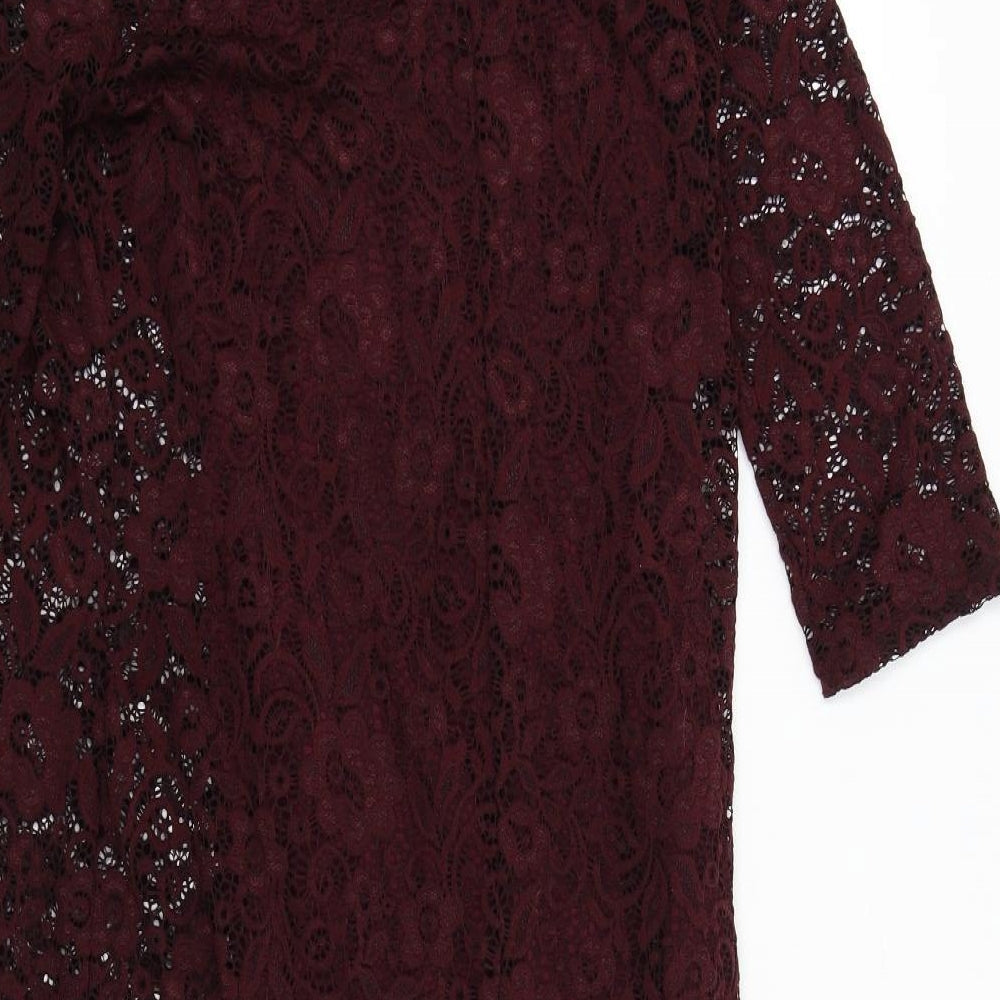 M&S Womens Red Bodycon Size 14