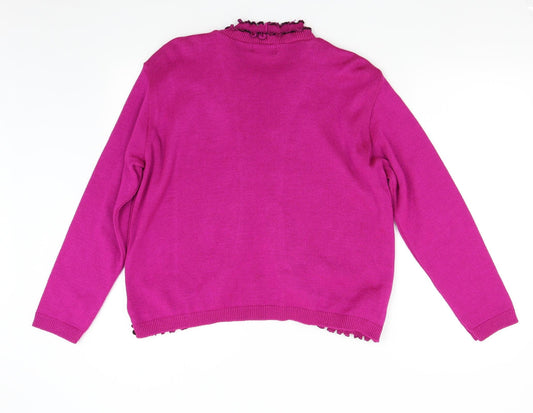 Lizzi Clarke Womens Pink Knit Pullover Jumper Size L