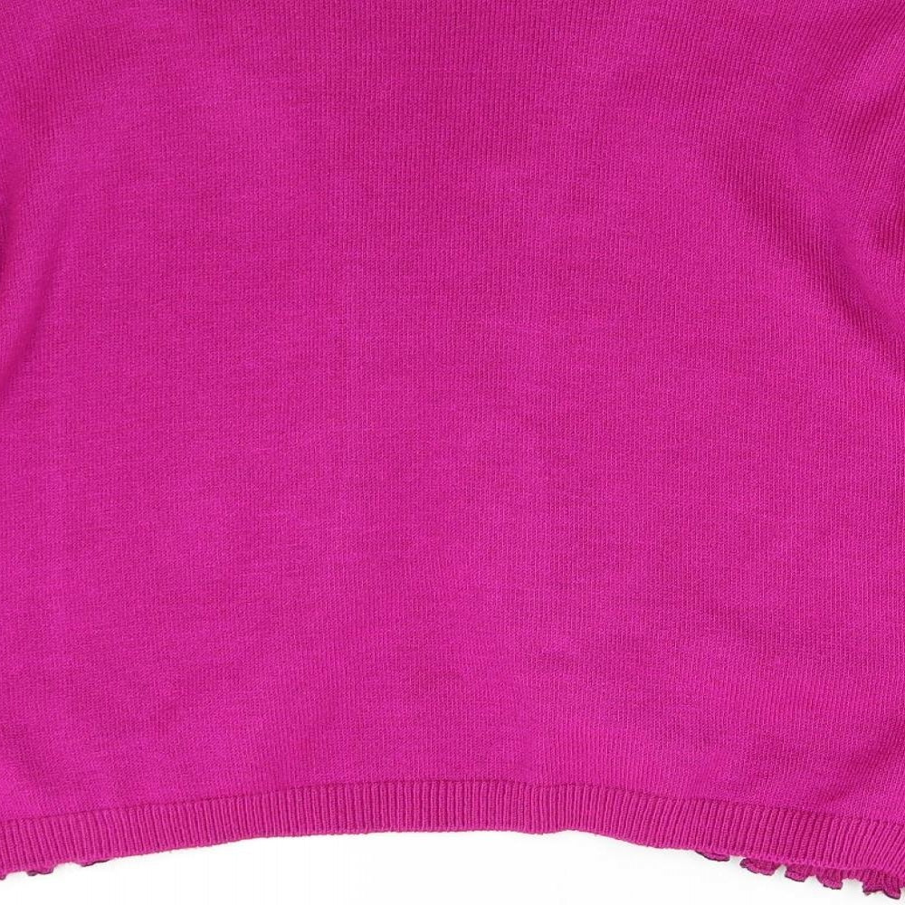 Brand and care label for Lizzi Clarke women’s pink knit jumper, size L