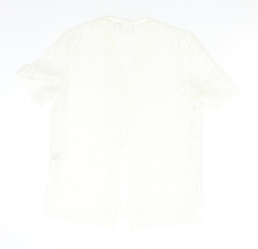 Womens UK Size 12 C&A Ivory Basic Blouse