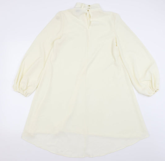 Zack Womens Ivory A-Line Size 8