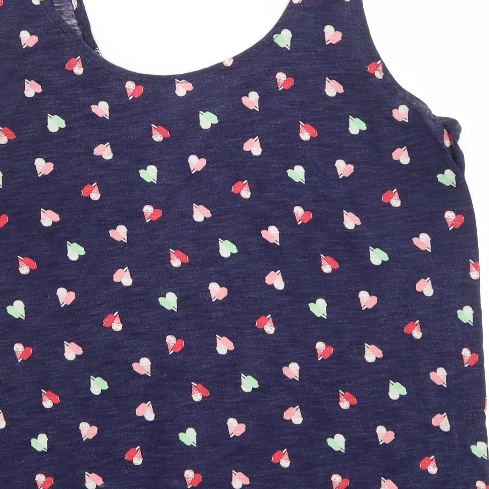 George Womens Blue Basic Tank Size 12