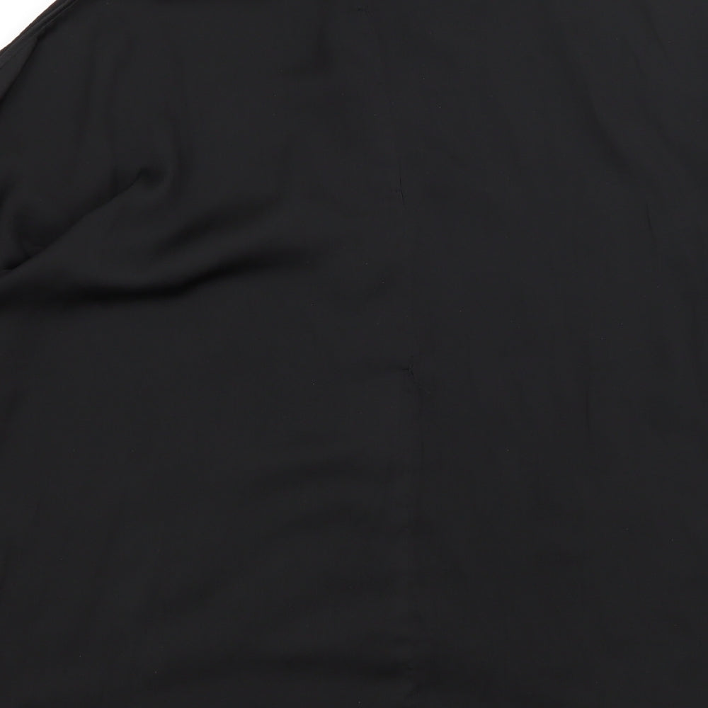 Womens UK Size 10 In the Style Black Basic Button-Up