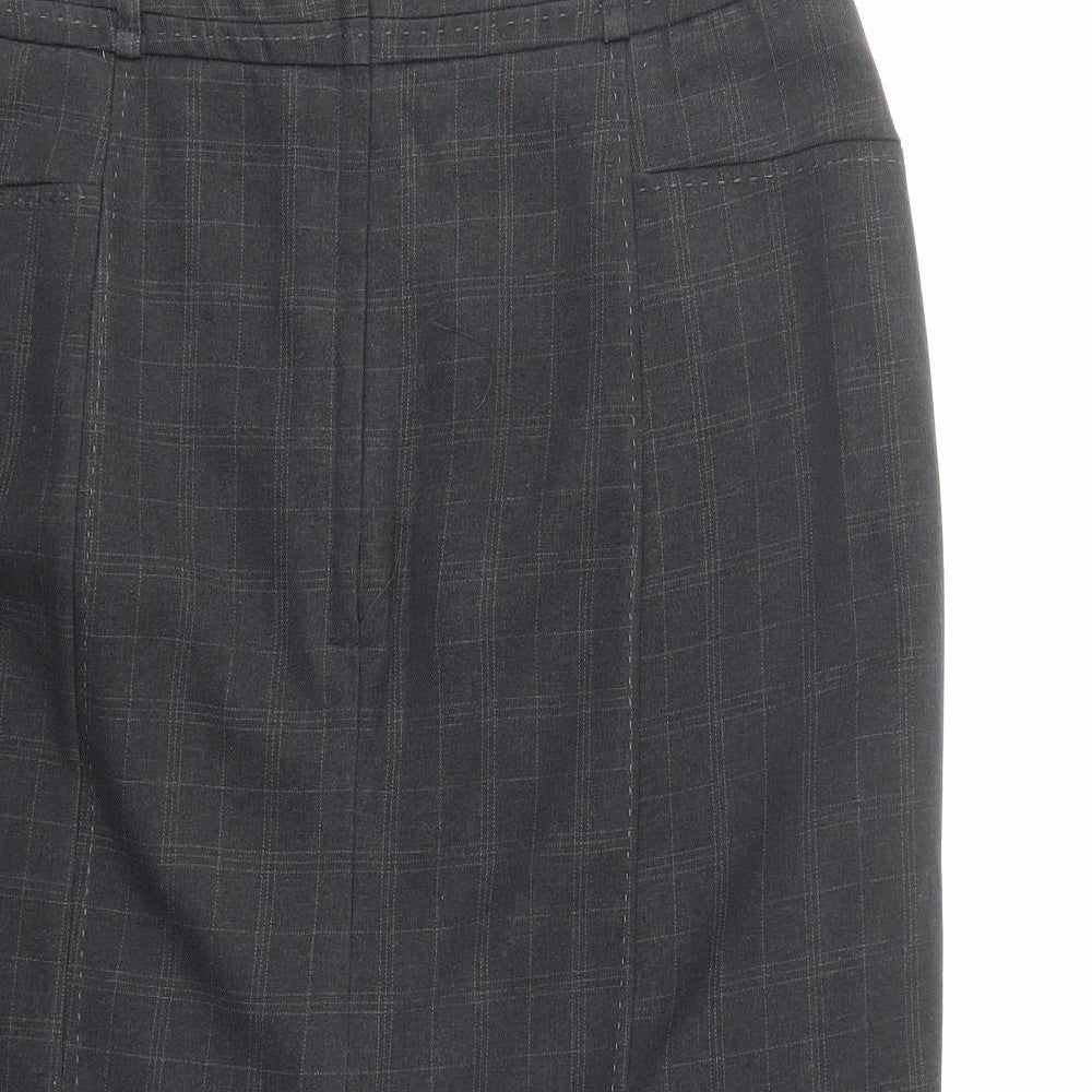 Brand and care label for Primark women’s grey a-line skirt, size UK 14