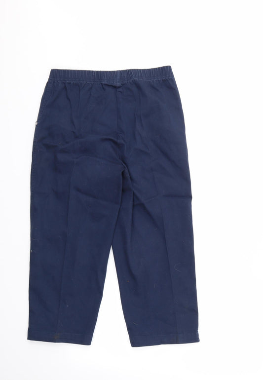 Womens UK Size M Signature Regular Fit Capri Blue Trousers