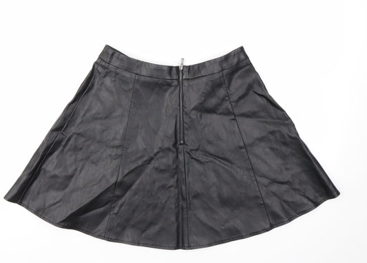 Oasis Womens Black   Flare Skirt Size 10