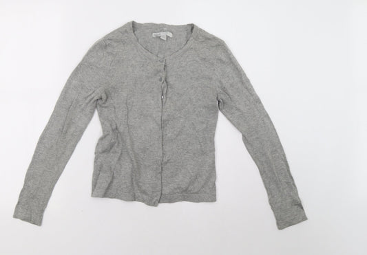 Womens UK Size M Old Navy Grey Cardigan Jumper