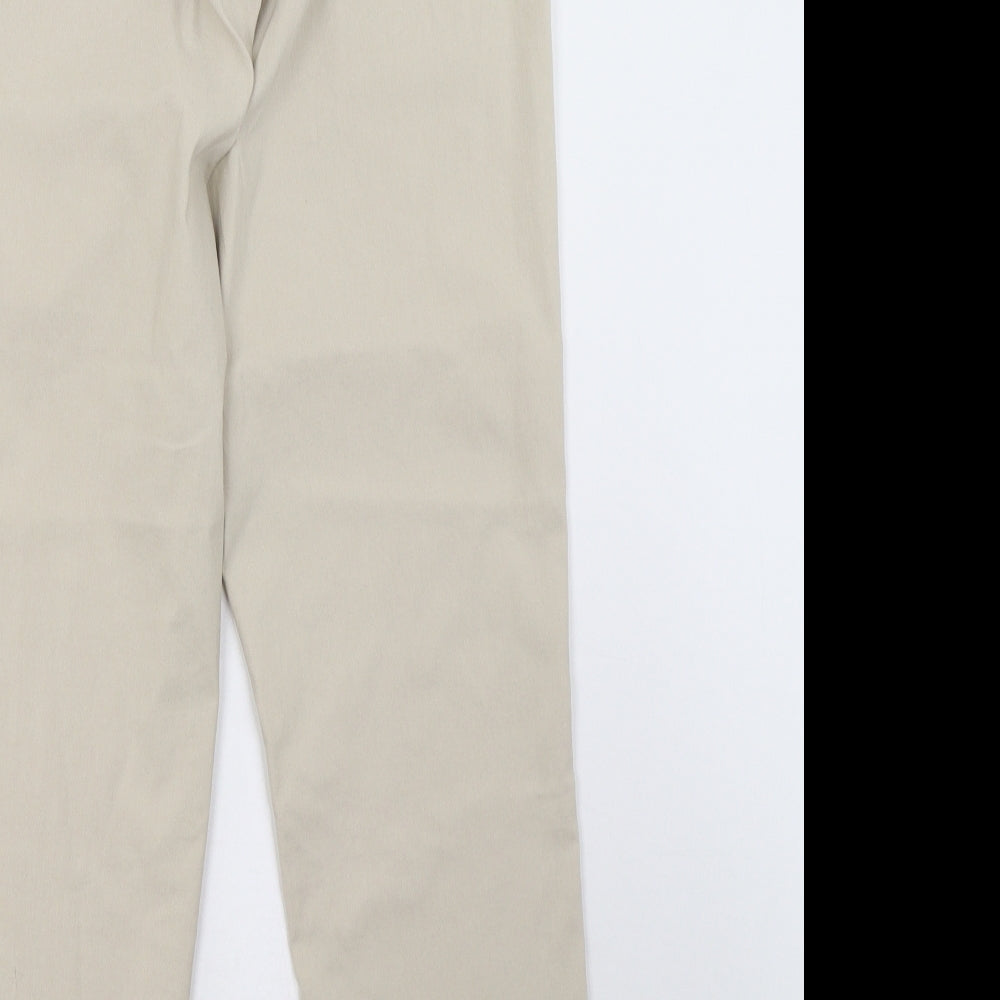 Womens UK Size 18 Preworn Regular Fit Beige Trousers