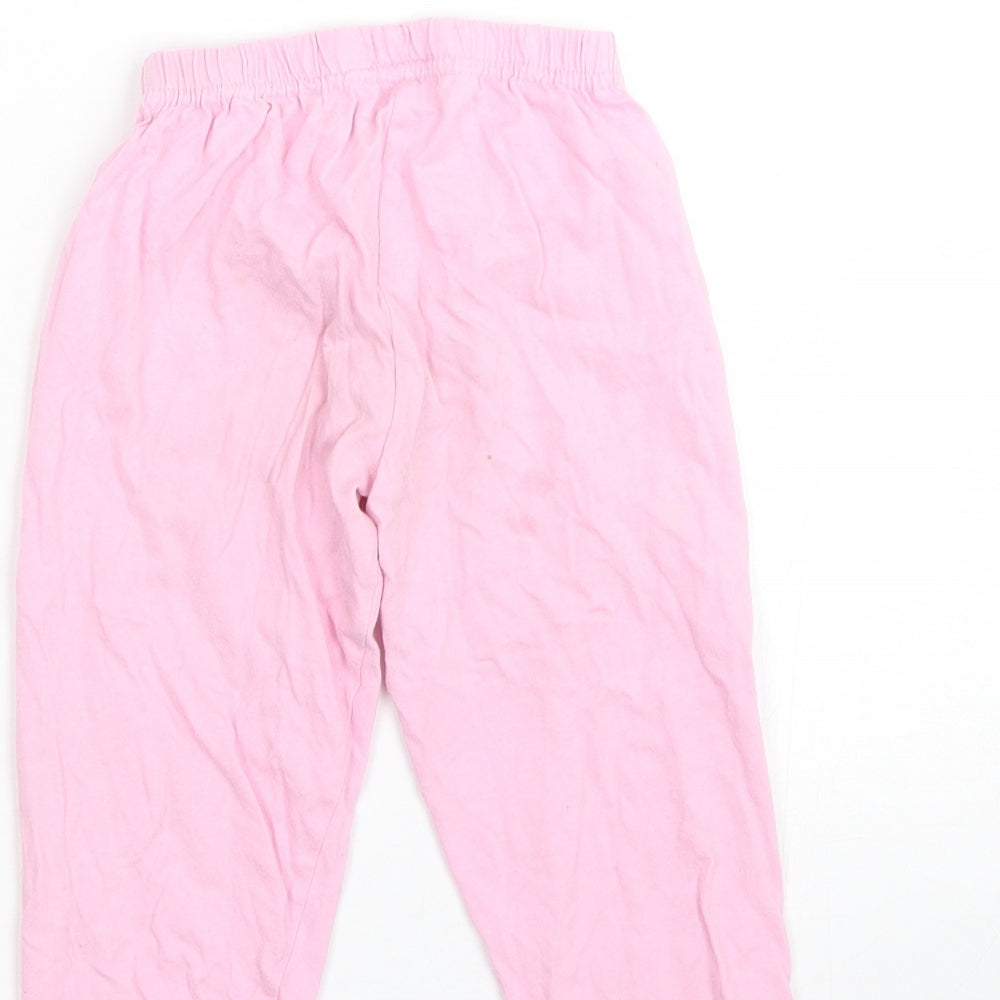 Preworn Girls Pink Cami Pyjama Pants Size 12-18 Months
