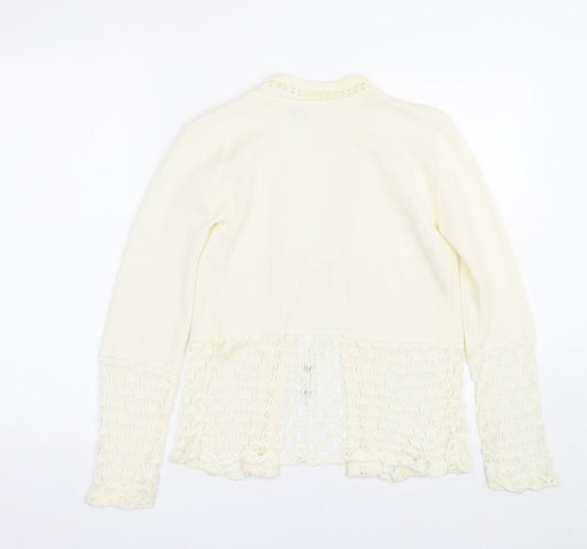 Womens UK Size 10 Pulse Beige Cardigan Jumper