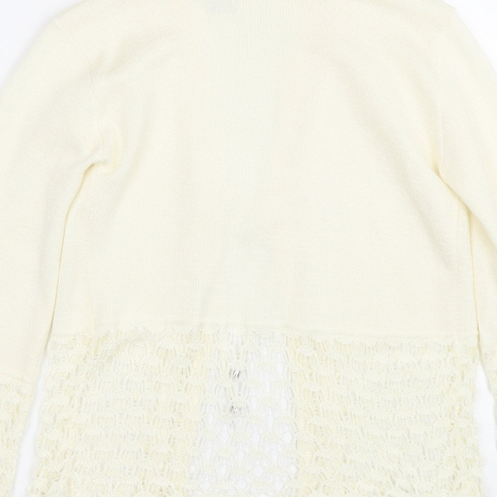 Womens UK Size 10 Pulse Beige Cardigan Jumper