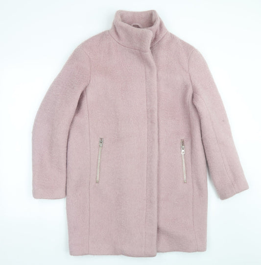 Womens UK Size 4 H&M Pink Trench Coat