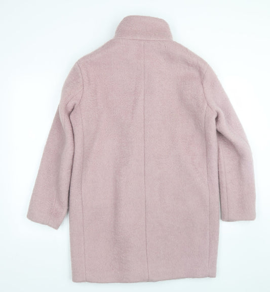 Womens UK Size 4 H&M Pink Trench Coat