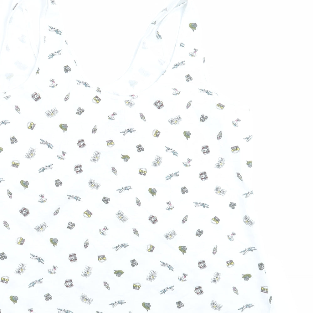 Primark Womens White Basic Tank Size L - vacation mode