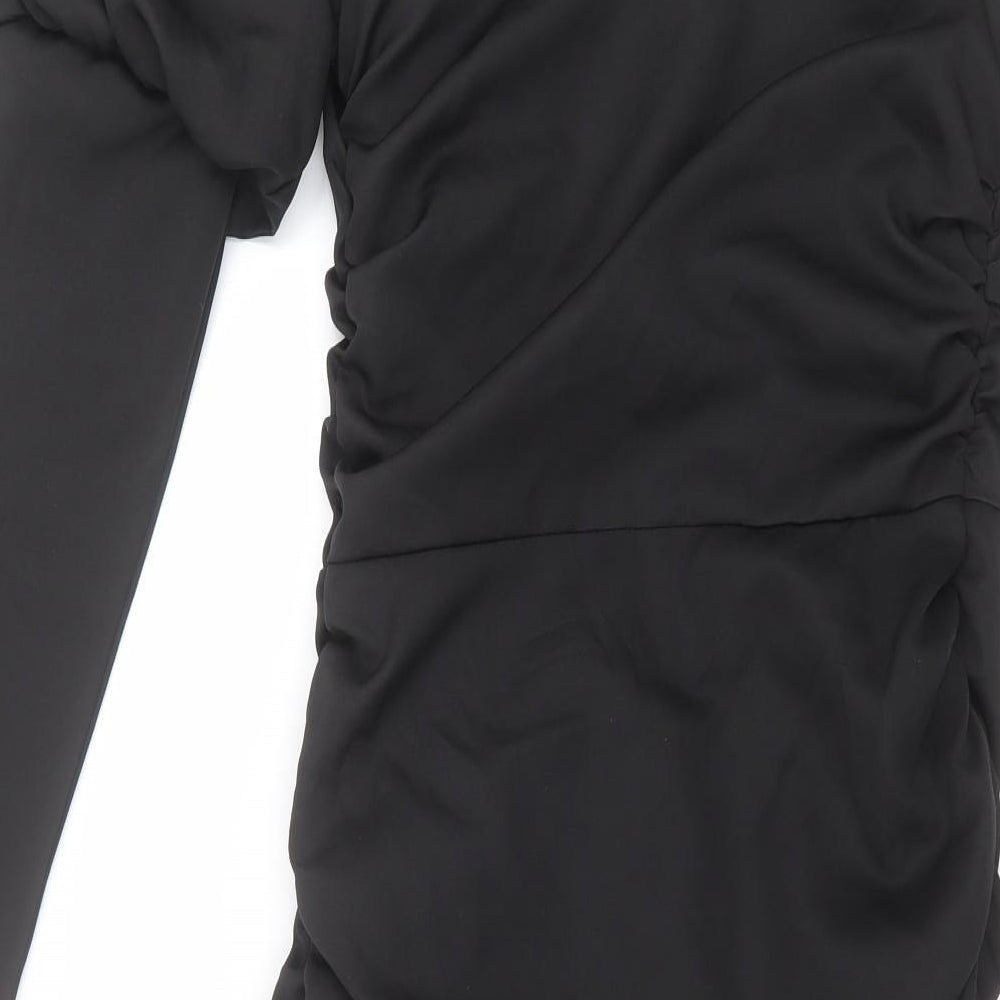 Missguided Womens Black Shift Size 12 - ruched