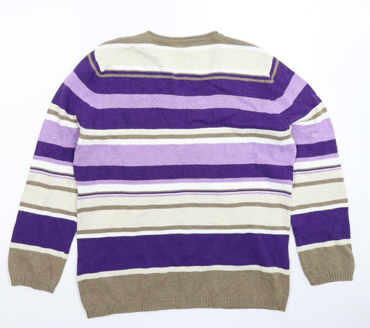 Gerry Weber Womens Multicoloured Striped Knit Pullover Jumper Size 18