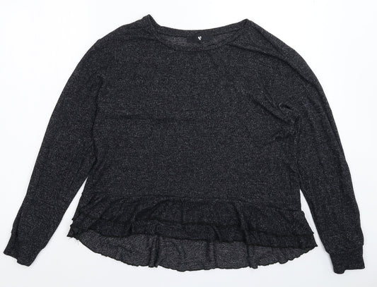 Very Womens Black Knit Pullover Jumper Size 14