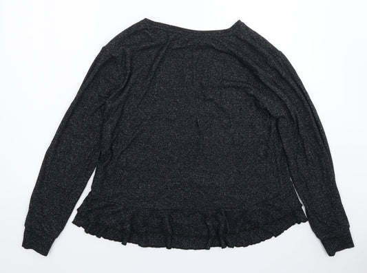 Very Womens Black Knit Pullover Jumper Size 14