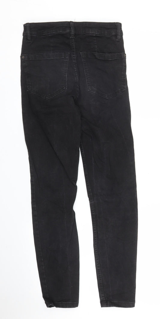 RESERVED Womens Black Denim Skinny Jeans Size 8 L25 in