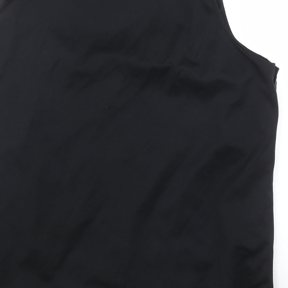 Womens UK Size L Wardrobe Black Basic Blouse